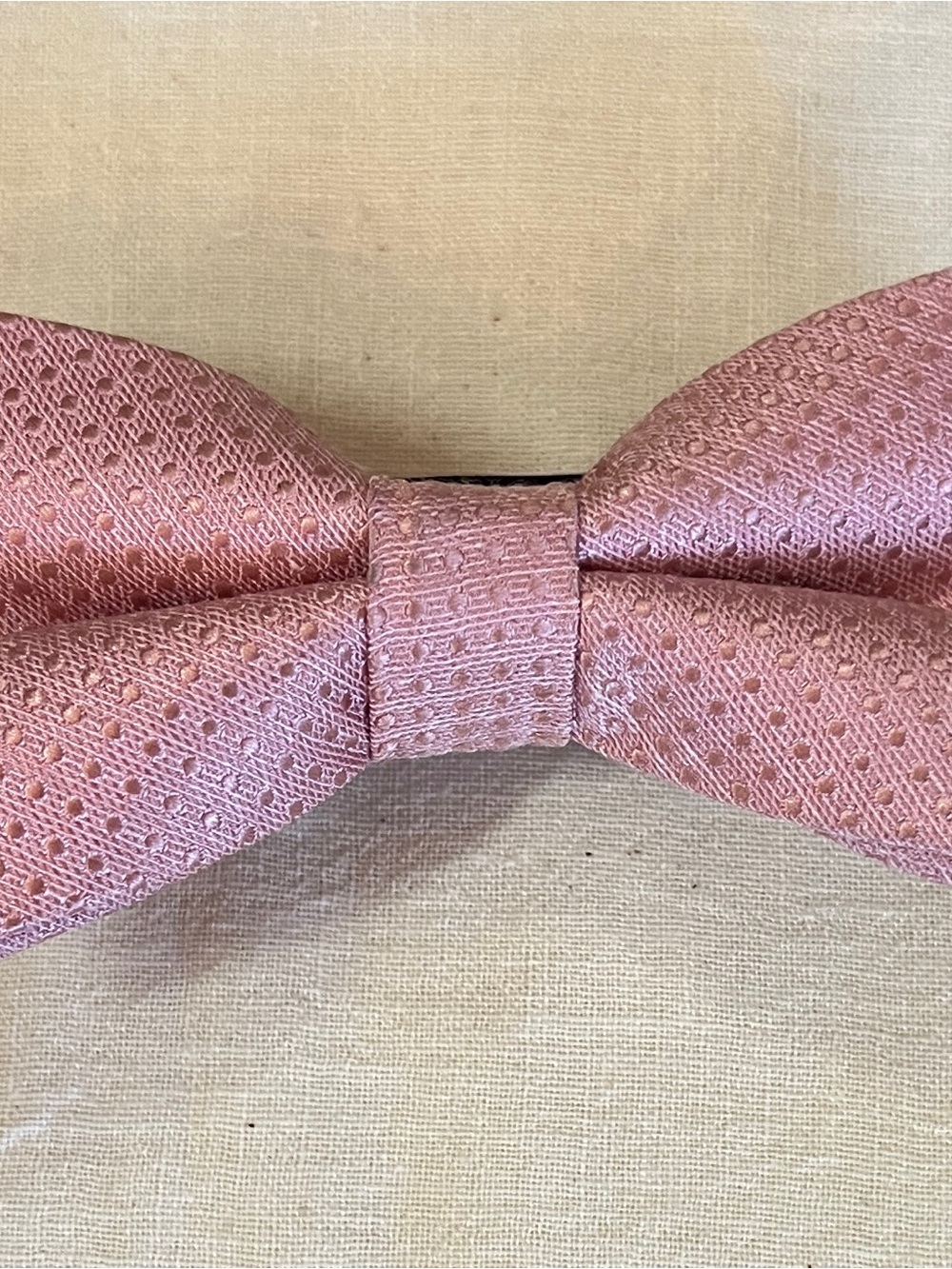 The Tie Bar Rose Pink Textured Bow Tie